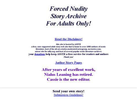 Forced Nudity Story Archive: previous updates